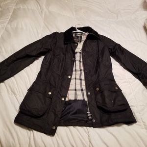 Barbour Iona Waxed Jacket in Navy
